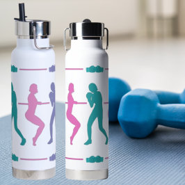 Boxing Barre Colorful Female Silhouettes