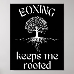 Boxing Behållas Me Roted Andlig Träd Fighter Trai Poster