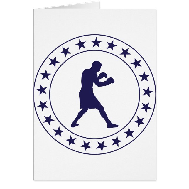 Boxing Boxer Boxen Boxe Fight Figher Hälsningskort (Framsidan)