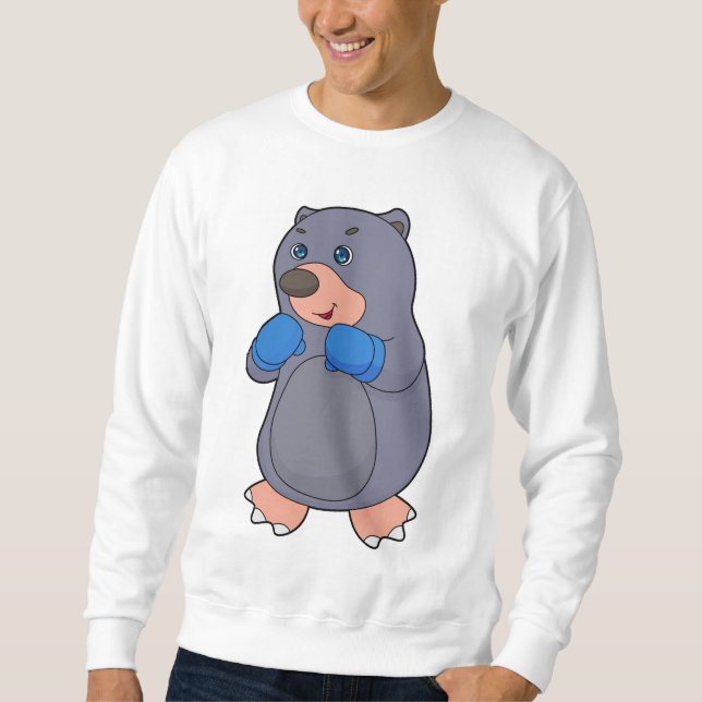 Boxing Boxer Boxing handskar för rörlig Boxing Lång Ärmad Tröja (Framsida)