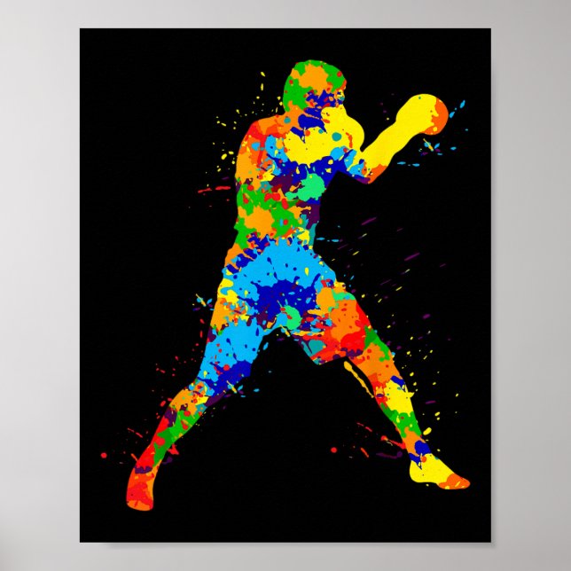 Boxing Boxer Boys Kids Men  Poster (Framsidan)