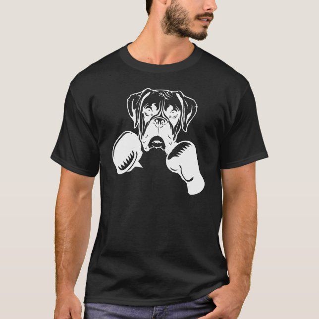 boxing Boxer dog Boxer dog mom Boxer dog dad T Shirt (Framsida)