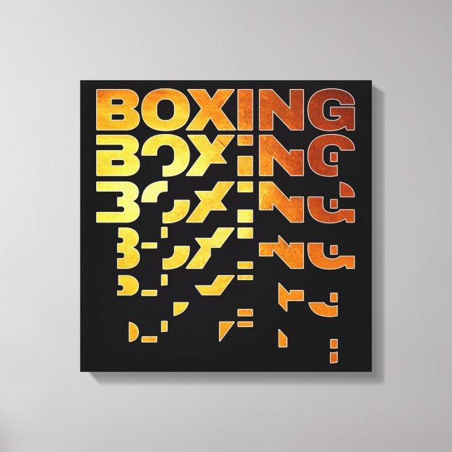 Boxing Boxer Graphic Ord Art Canvastryck (Framsida)