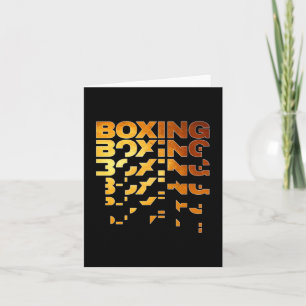 Boxing Boxer Graphic Ord Art Kort