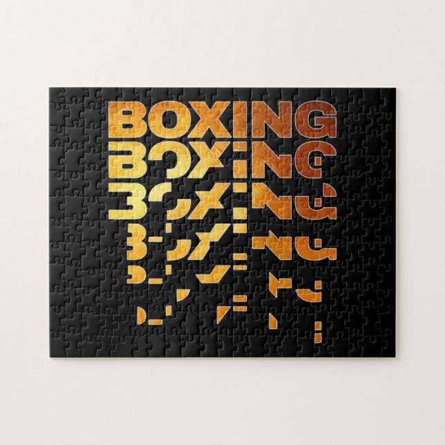 Boxing Boxer Graphic Ord Art Pussel (Horisontell)