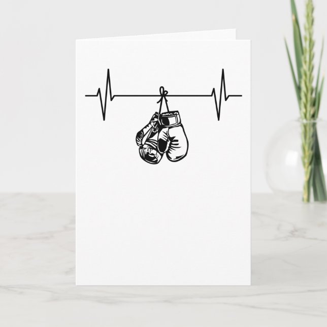 Boxing Boxer-handskar med pulsslag Gift Kort (Framsida)