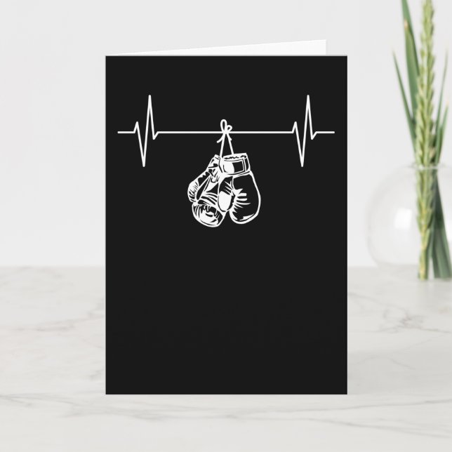 Boxing Boxer-handskar med pulsslag Gift Kort (Framsida)
