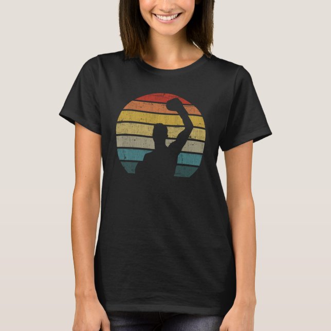 Boxing Boxer Silhouette On A Distressed Retro Suns T Shirt (Framsida)