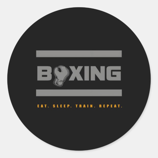 Boxing Boxing Runt Klistermärke (Framsida)