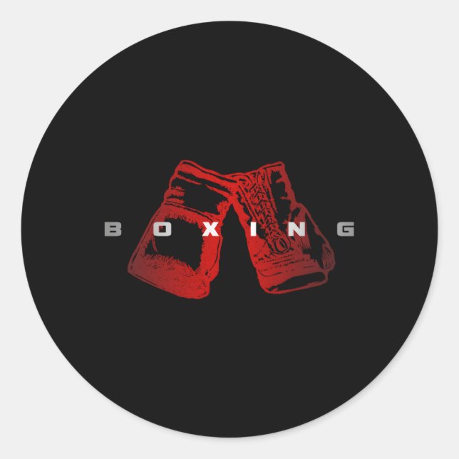 Boxing Boxing Runt Klistermärke (Framsida)
