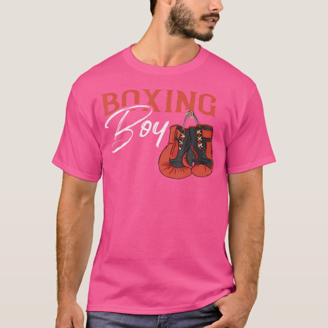 Boxing Boy Boxer Boxing Handskar Kickboxer Mma Kic T Shirt (Framsida)