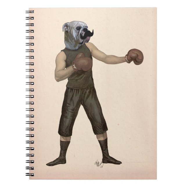 Boxing Bulldog Fullt 2 Anteckningsbok (Framsidan)