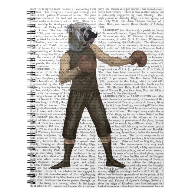 Boxing Bulldog-Fullt Anteckningsbok (Framsidan)