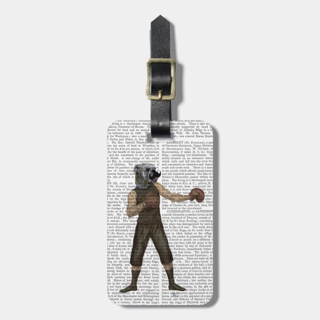 Boxing Bulldog-Fullt Bagagebricka (Vertikal Framsida)
