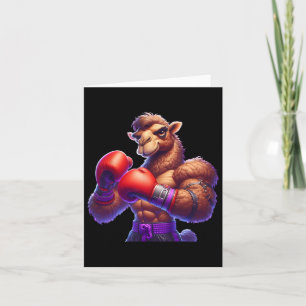 Boxing Camel Boxer Kickboxer Mma Fighter Combat Sp Kort