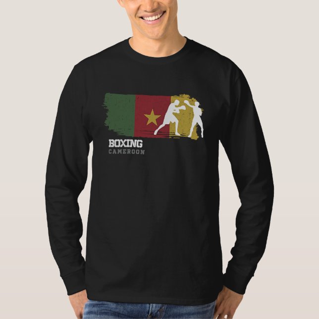 Boxing Cameroon Combat Sports Fighter Boxing T Shirt (Framsida)