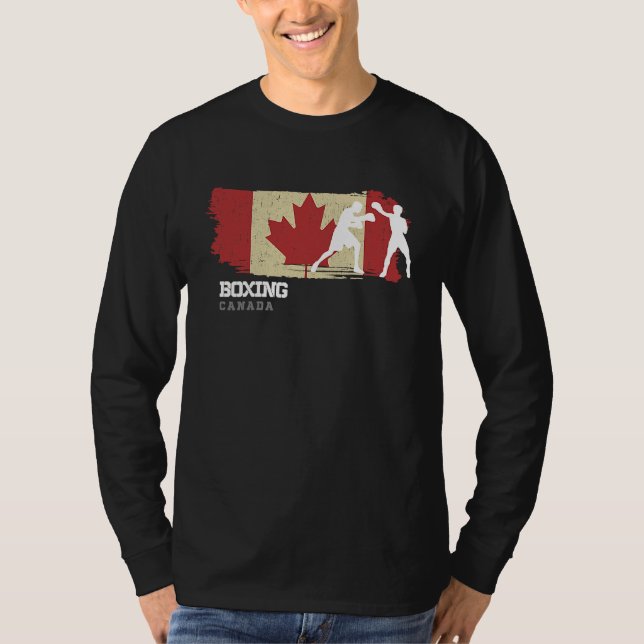 Boxing Canada Combat Sports Fighter Boxing T Shirt (Framsida)