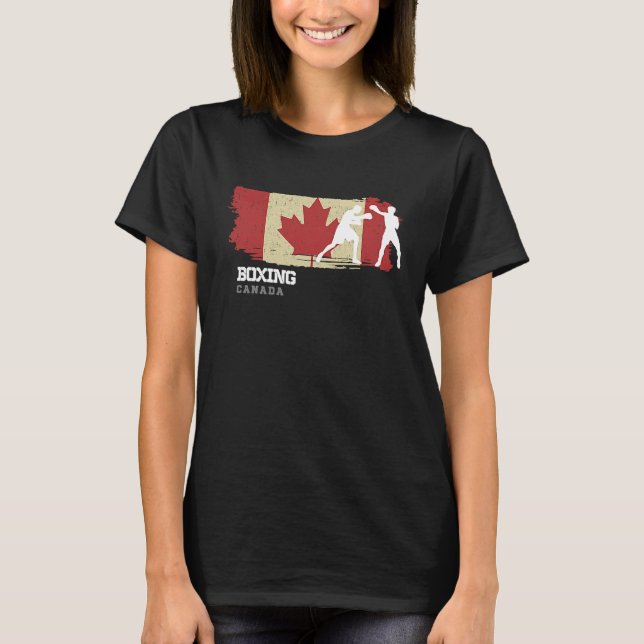 Boxing Canada Combat Sports Fighter Boxing T Shirt (Framsida)