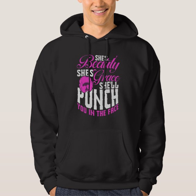 Boxing Canvas Sparring Match Coach 9 Hoodie (Framsida)