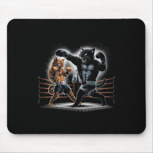 Boxing Cats Kattunge Boxing Älskare-grafik Musmatta