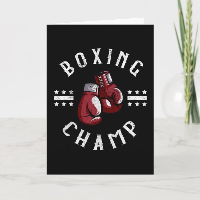 Boxing Champ Box Sports Martial Arts Fighter Kort (Framsida)