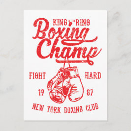 Boxing Champ New York Boxing Klubb Fight Hard Vykort