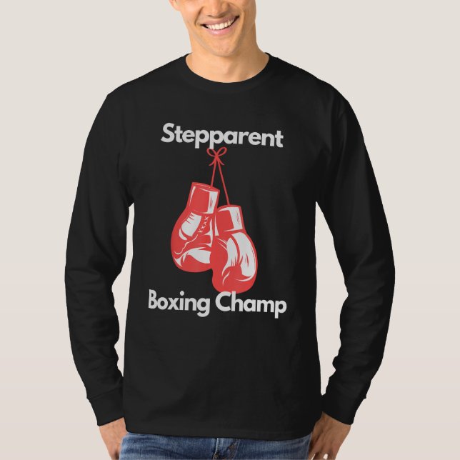 Boxing Champ Stepparent Boxing Gloves Niece Day T Shirt (Framsida)