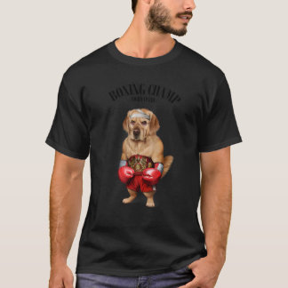 Boxing Champion Golden Retriever Hund Fighter 1 T Shirt