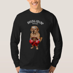 Boxing Champion Golden Retriever Hund Fighter T Shirt