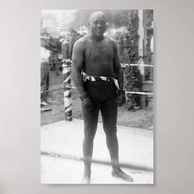 Boxing Champion Jack Johnson Poster (Framsidan)