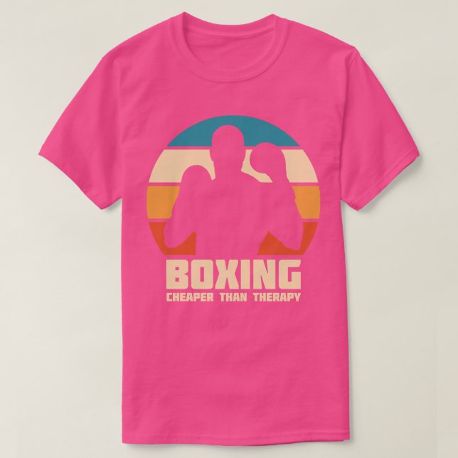 Boxing Cheaper than Therapy Funny Boxer T Shirt (Design framsida)