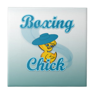 Boxing Chick #3 Kakelplatta