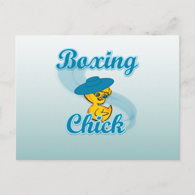 Boxing Chick #3 Vykort (Framsida)