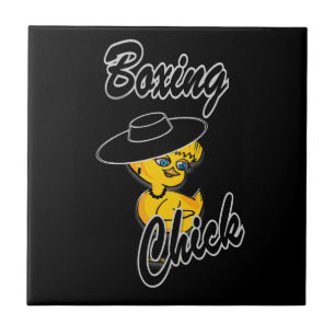 Boxing Chick #4 Kakelplatta