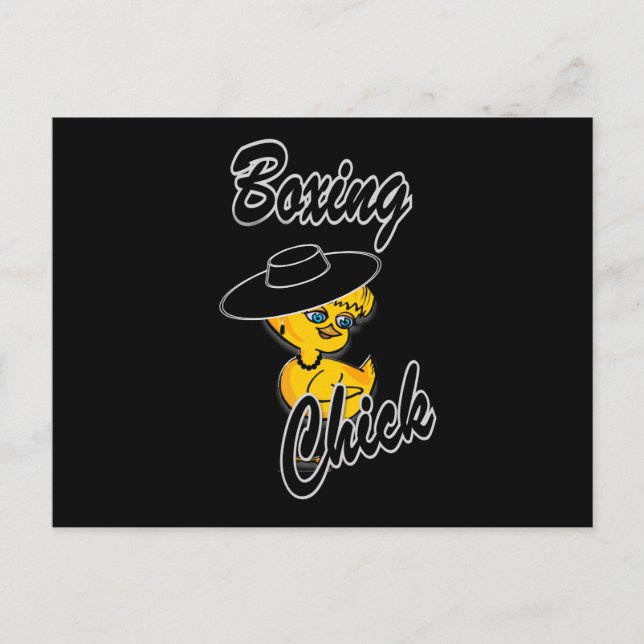 Boxing Chick #4 Vykort (Framsida)