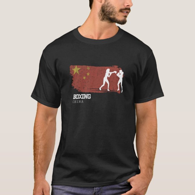 Boxing China Combat Sports Fighter Boxing för kvin T Shirt (Framsida)