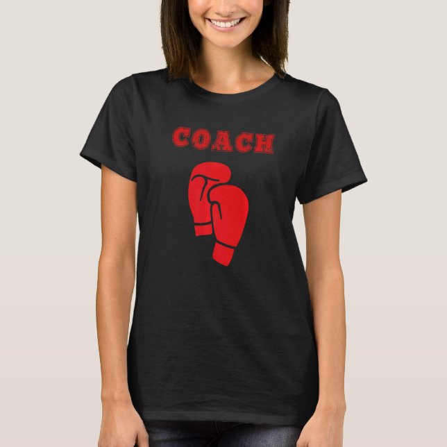 Boxing Coach Boxer Red Boxing Handskar T Shirt (Framsida)