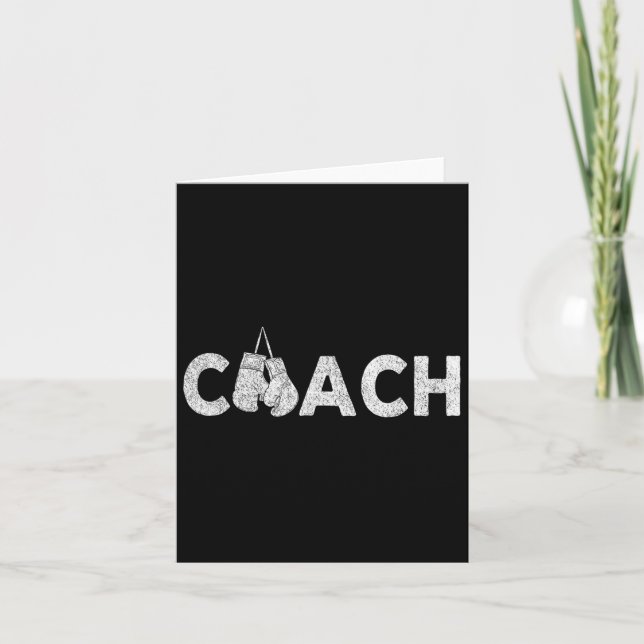 Boxing Coach Boxing Trainer Retro Kort (Framsida)