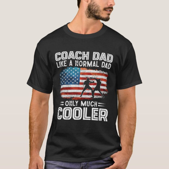 Boxing Coach Dad Boxing Players USA Flag T Shirt (Framsida)