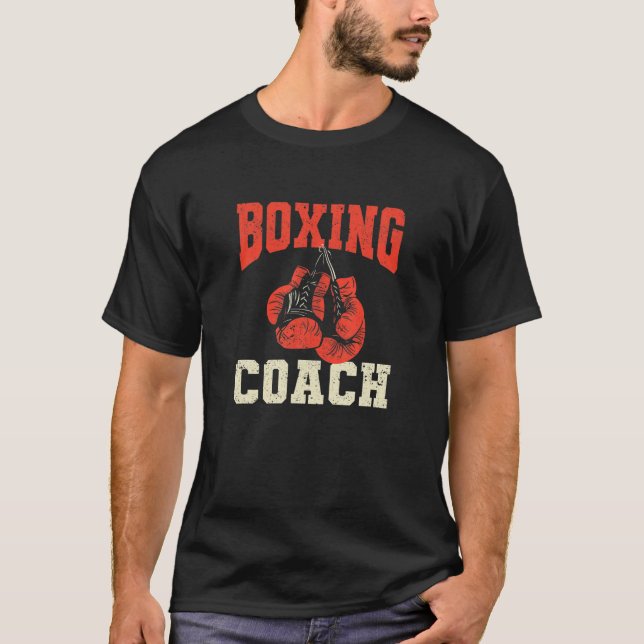 Boxing Coach Funny Sport Instructor Tränar Boxer T Shirt (Framsida)