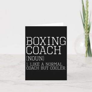 Boxing Coach Funny Sports Definition Trainer Gift Kort