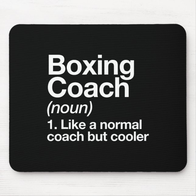 Boxing Coach Funny Sports Definition Trainer Marti Musmatta (Framsidan)