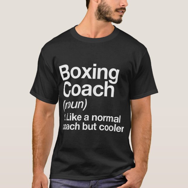 Boxing Coach Funny Sports Definition Trainer Marti T Shirt (Framsida)