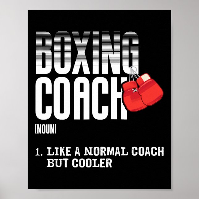 Boxing Coach Funny Sports Definition Tränares Poster (Framsidan)