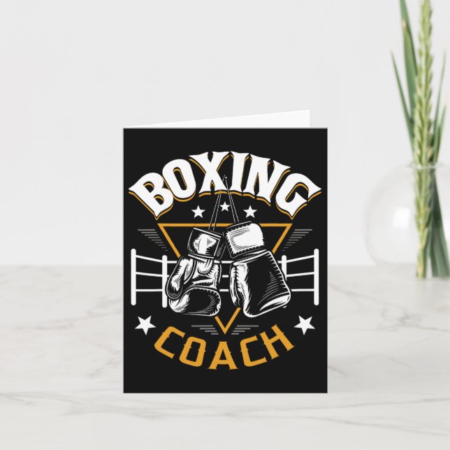 Boxing Coach - Kickboxing Kickboxer Gym Boxer 1 Kort (Framsida)