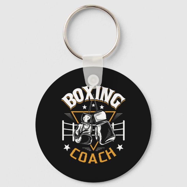 Boxing Coach - Kickboxing Kickboxer Gym Boxer 1 Nyckelring (Framsida)
