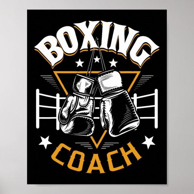 Boxing Coach - Kickboxing Kickboxer Gym Boxer 1 Poster (Framsidan)