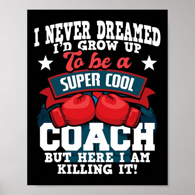 Boxing Coach - Kickboxing Kickboxer Gym Boxer 2 Poster (Framsidan)