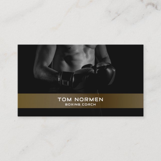 Boxing Coach Personal Trainer Gym Visitkort (Framsida)