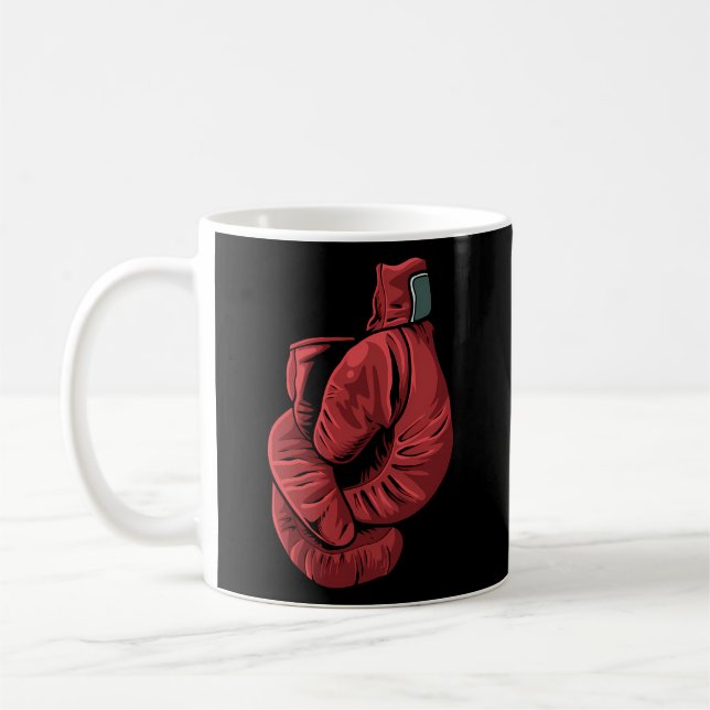Boxing Combat Sports Sparring Handskar Boxer Kaffemugg (Vänster)